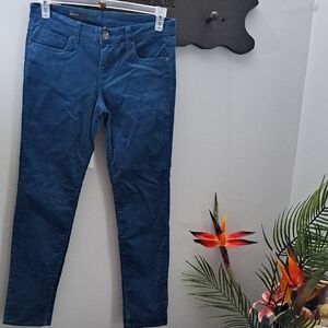 Kut From The Kloth Diana Corduroy Teal Relaxed Fit Skinny Size 6P